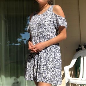 Open Shoulder Flowy Dress